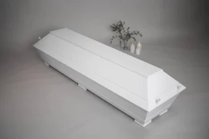 Begravningskista vit klassisk